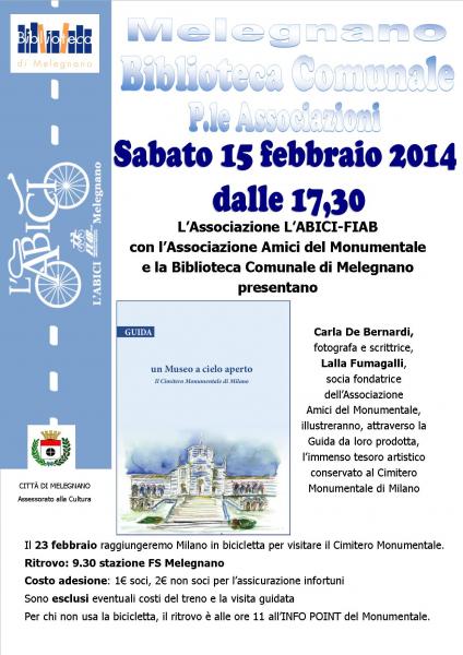 SABATO 15 FEBBRAIO: PRESENTAZIONE GUIDA CIMITERO MONUMENTALE