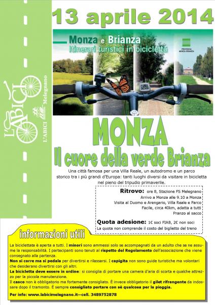 13 APRILE: MONZA, CUORE DELLA BRIANZA – ANNULLATA