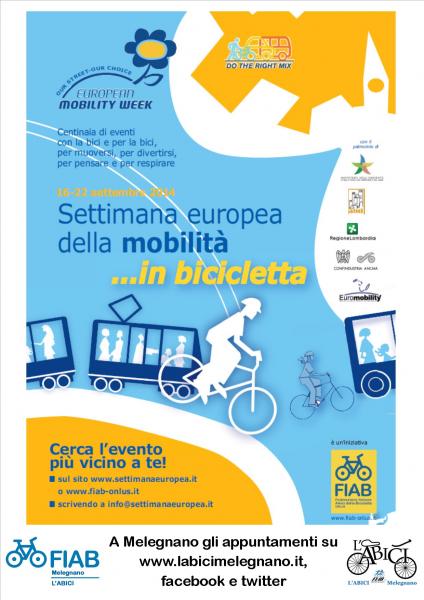 16-22 SETTEMBRE 2014: LA SETTIMANA EUROPEA PER LA MOBILITA’ A MELEGNANO